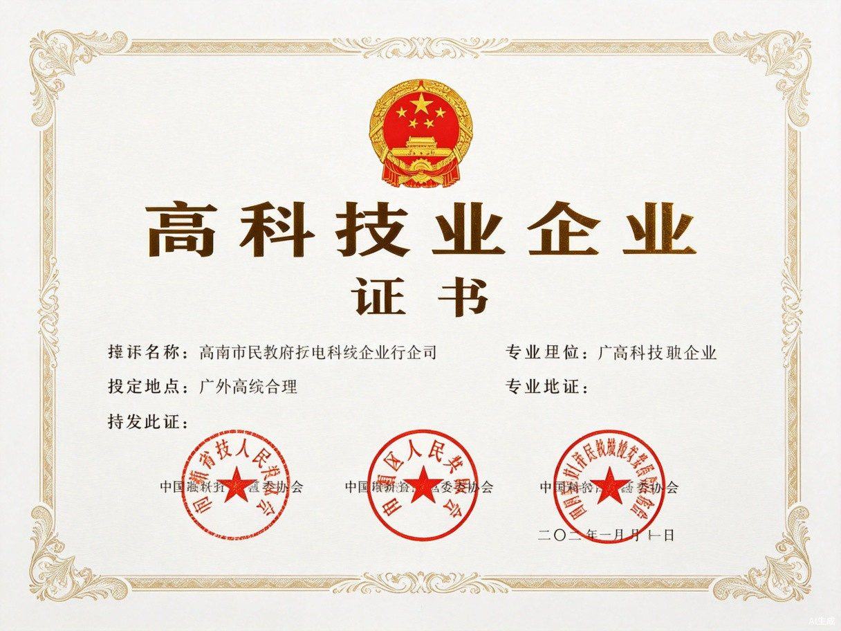 high-tech enterprise certificate 